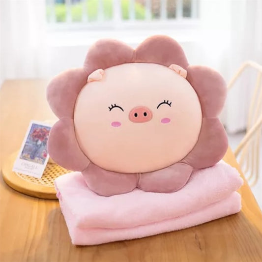 Almohada con cobija en forma de Cerdito