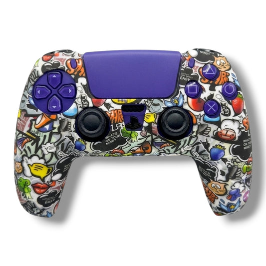 FUNDA PROTECTOR DE SILICONE PARA MANDO INALÁMBRICO DUALSENSE PS5 - CON DISEÑO DE GRAFITIS