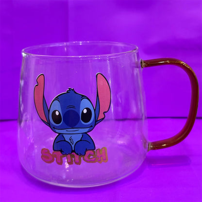 Tazas de cristal con estampado de Stitch - estilo ancho