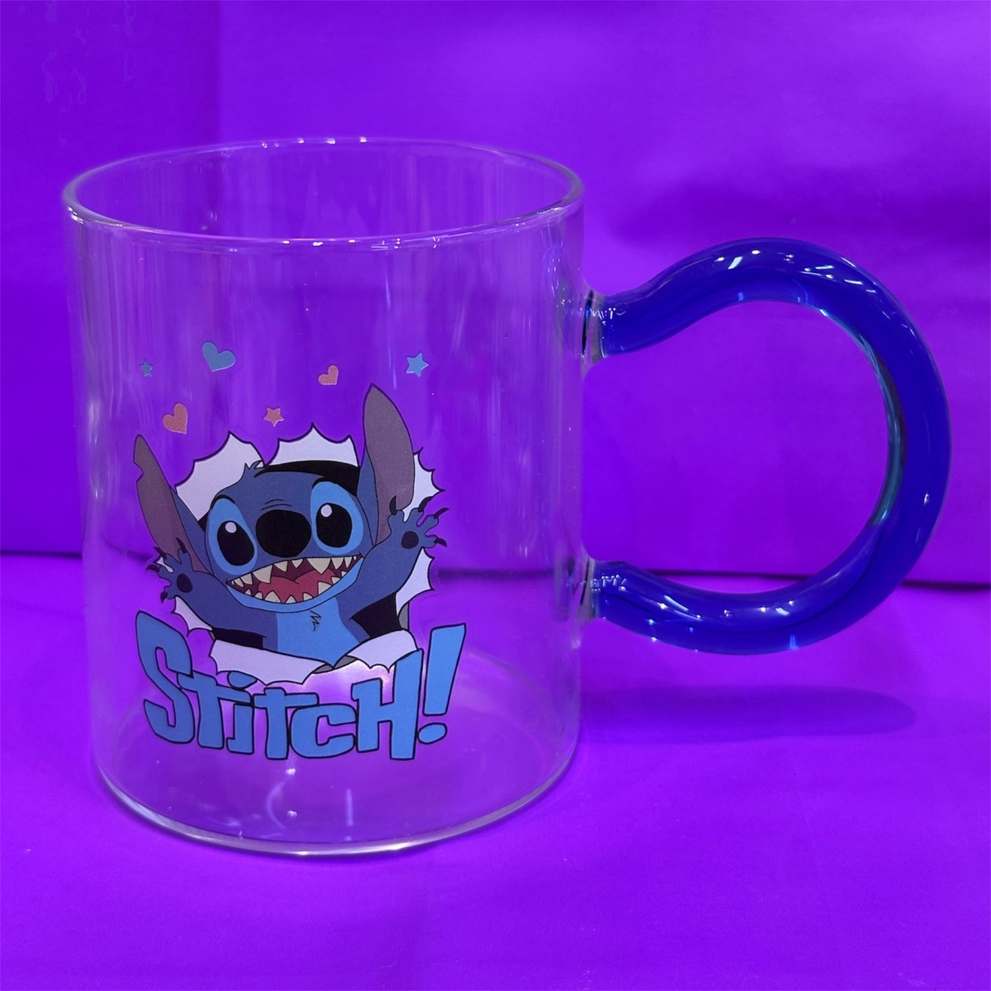 Tazas de cristal con estampados de Stitch - estilo delgado
