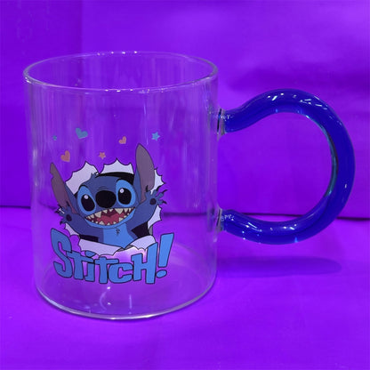 Tazas de cristal con estampados de Stitch - estilo delgado