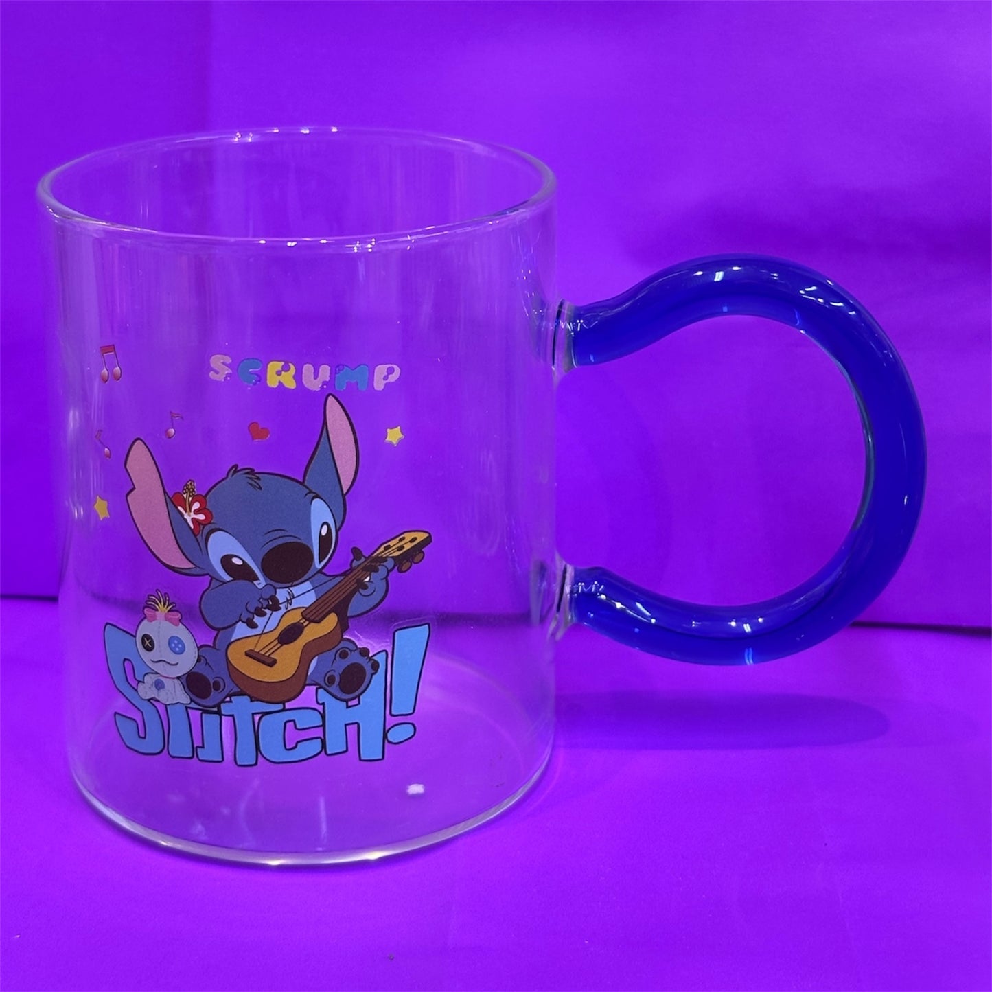 Tazas de cristal con estampados de Stitch - estilo delgado