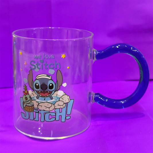 Tazas de cristal con estampados de Stitch - estilo delgado