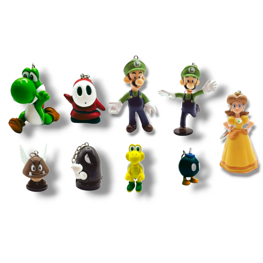 LLAVEROS DE LA COLECCIÓN DE MARIO BROS - DIFERENTES PERSONAJES - 1 UNIDAD