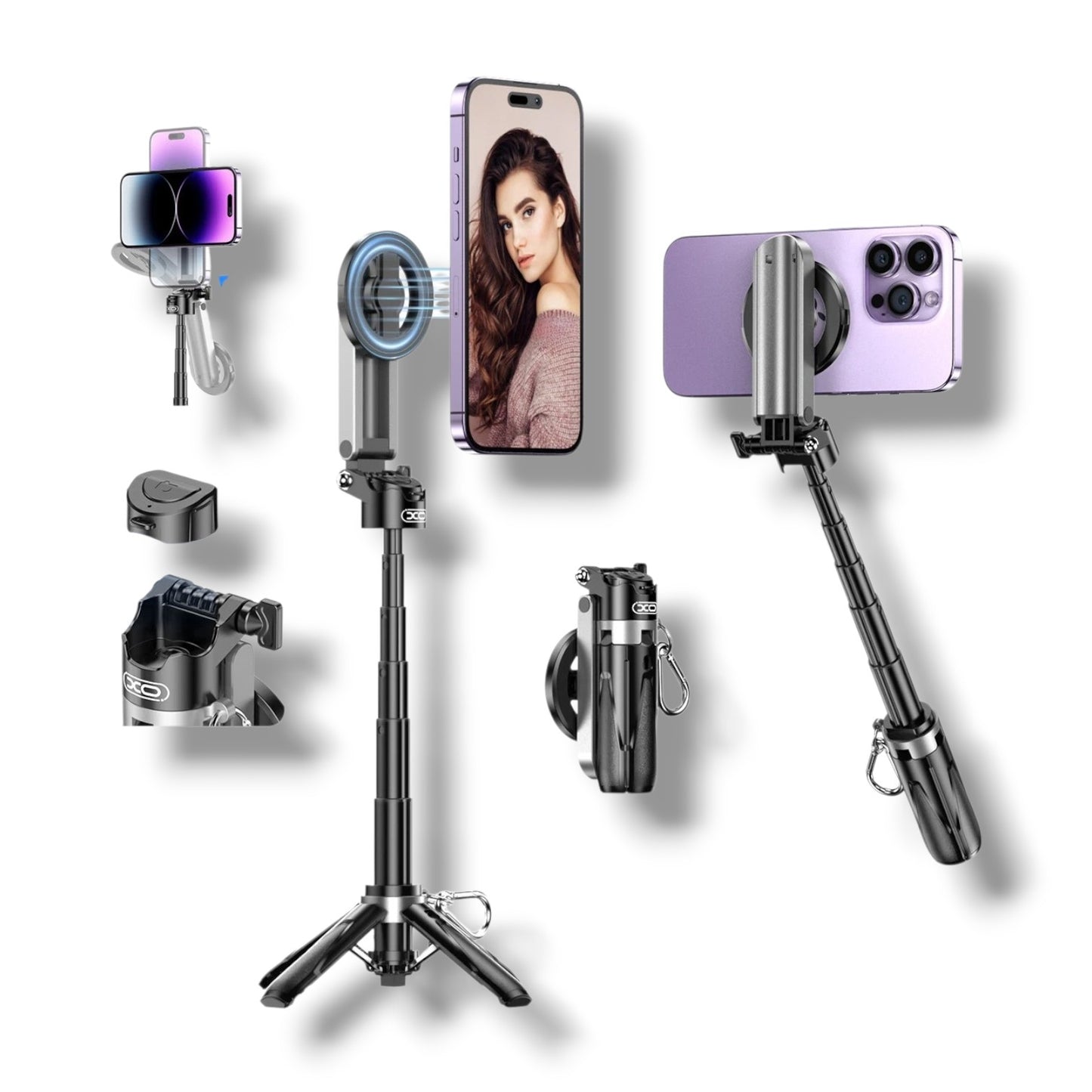 MINI TRIPODE Y SELFIE STICK PORTATIL MAGSAFE - XO-SS22