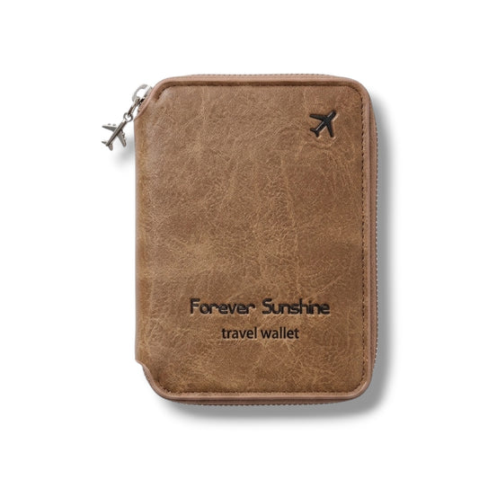 PORTA PASAPORTE MULTI USO - MARRÓN OSCURO