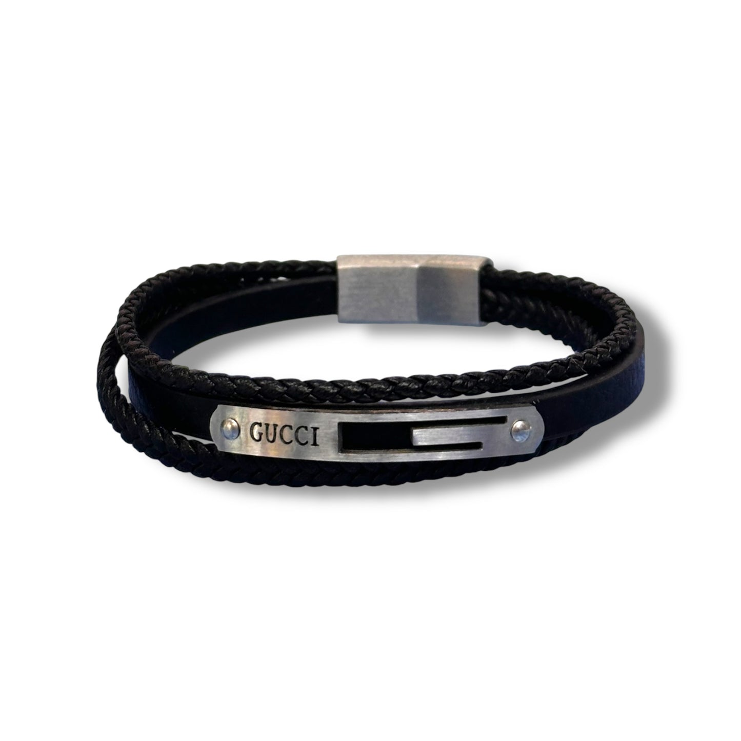 PULSERA DE CUERO PARA HOMBRES - MARCA GUCCI AAA