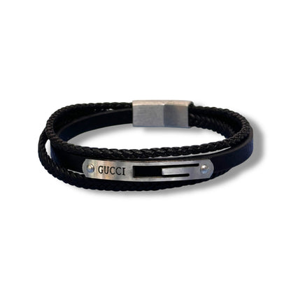 PULSERA DE CUERO PARA HOMBRES - MARCA GUCCI AAA