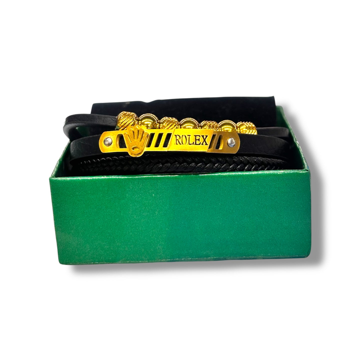 PULSERA DE CUERO PARA HOMBRE - MARCA ROLEX AAA