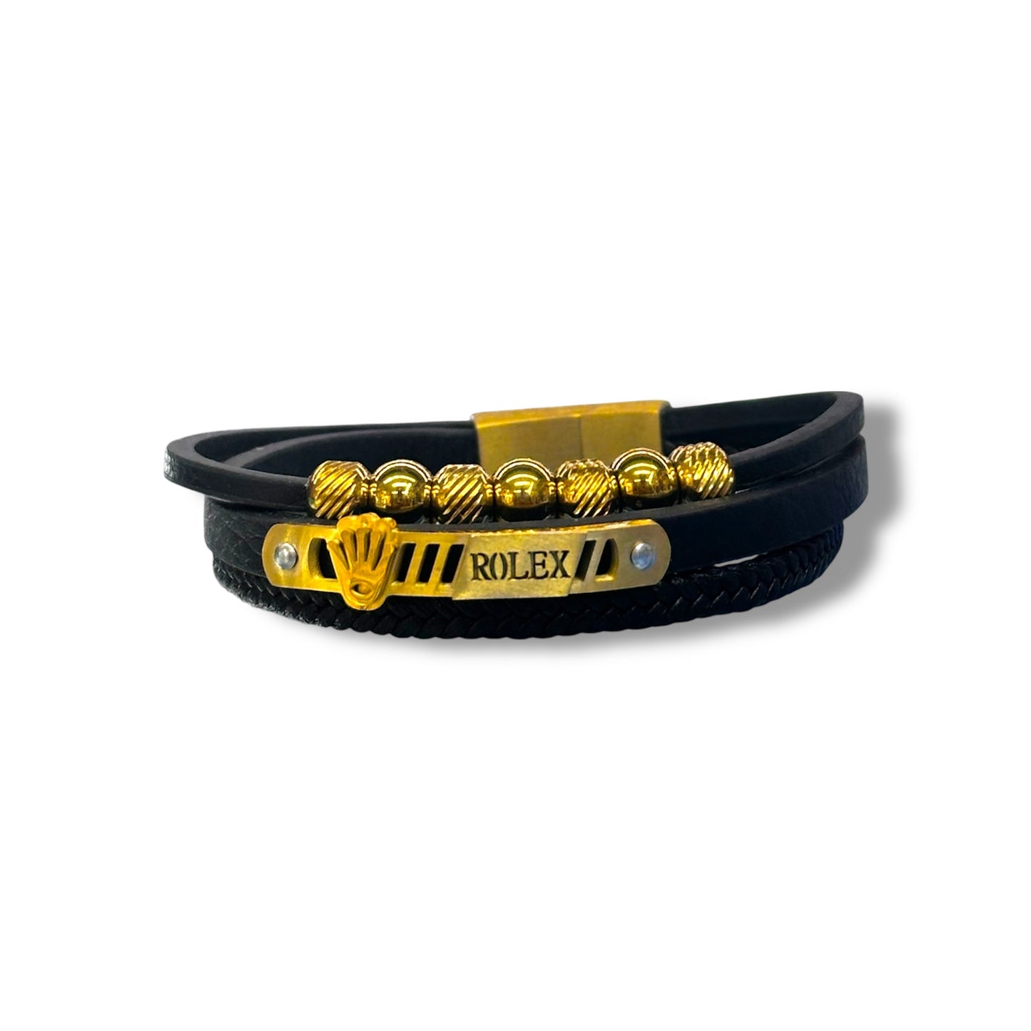 PULSERA DE CUERO PARA HOMBRE - MARCA ROLEX AAA