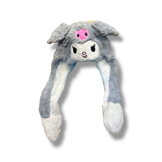 GORRO PELUCHE CON DISEÑO DE KUROMI - DIFERENTES COLORES - 1 UNIDAD