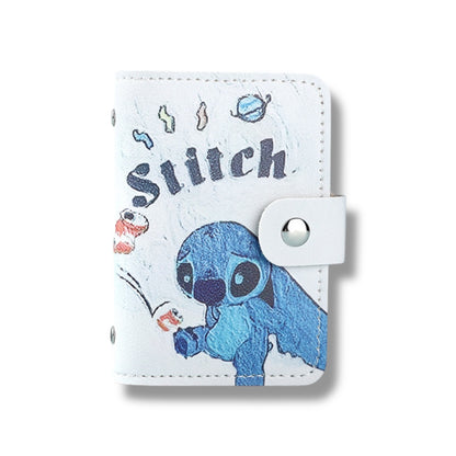 TARJETERO CON DIFERENTES DISEÑOS DE STITCH - 10 CM APROX