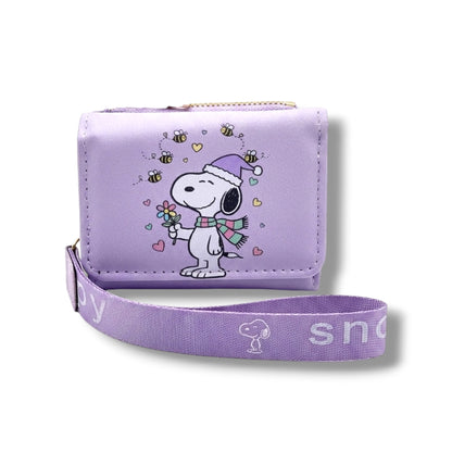 BILLETERA + TARJETERO CON DISEÑO DE SNOOPY - VARIOS DISEÑOS