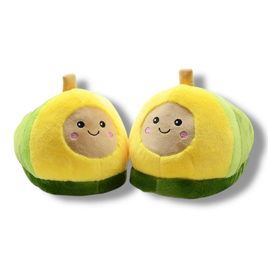 PANTUFLAS PARA ADULTOS CON DISEÑO DE AGUACATE