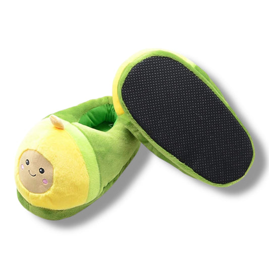 PANTUFLAS PARA ADULTOS CON DISEÑO DE AGUACATE