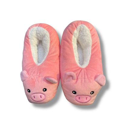 PANTUFLAS PARA ADULTOS CON DISEÑO DE CERDITO