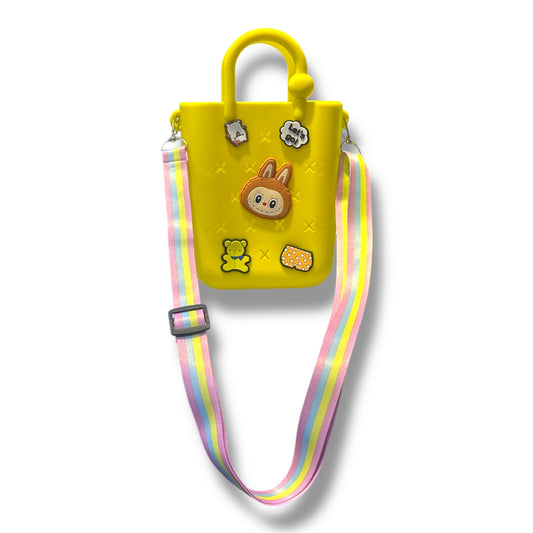 Billetera de silicona con diseño de Labubu, para niñ@s