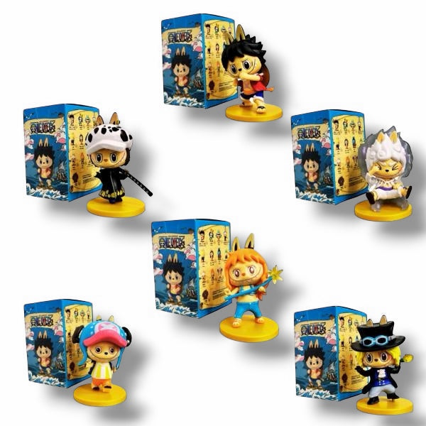FIGURA DE LABUBU VERSIÓN ONE PIECE - DIFERENTES PERSONAJES - 1 UNIDAD