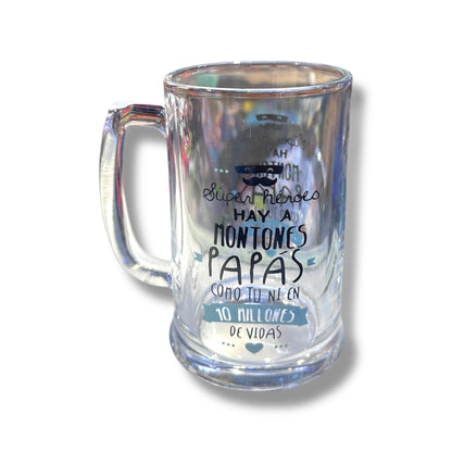 Vasos cerveceros de cristal - diferentes diseños - 1 UNIDAD