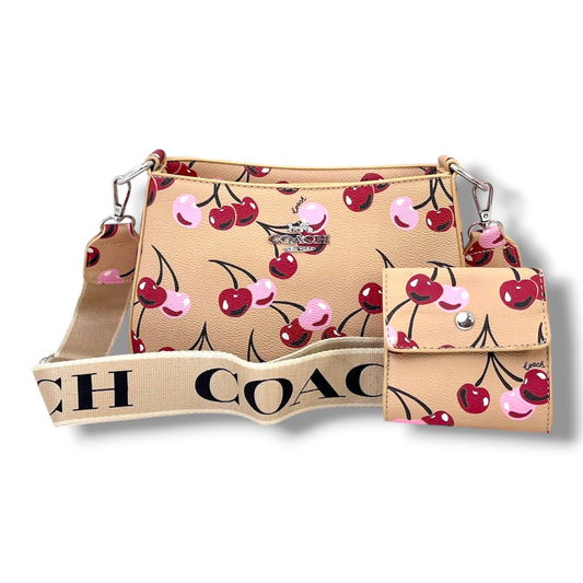 MANOS LIBRE ESTILO COACH AAA + MONEDERO - KHAKI