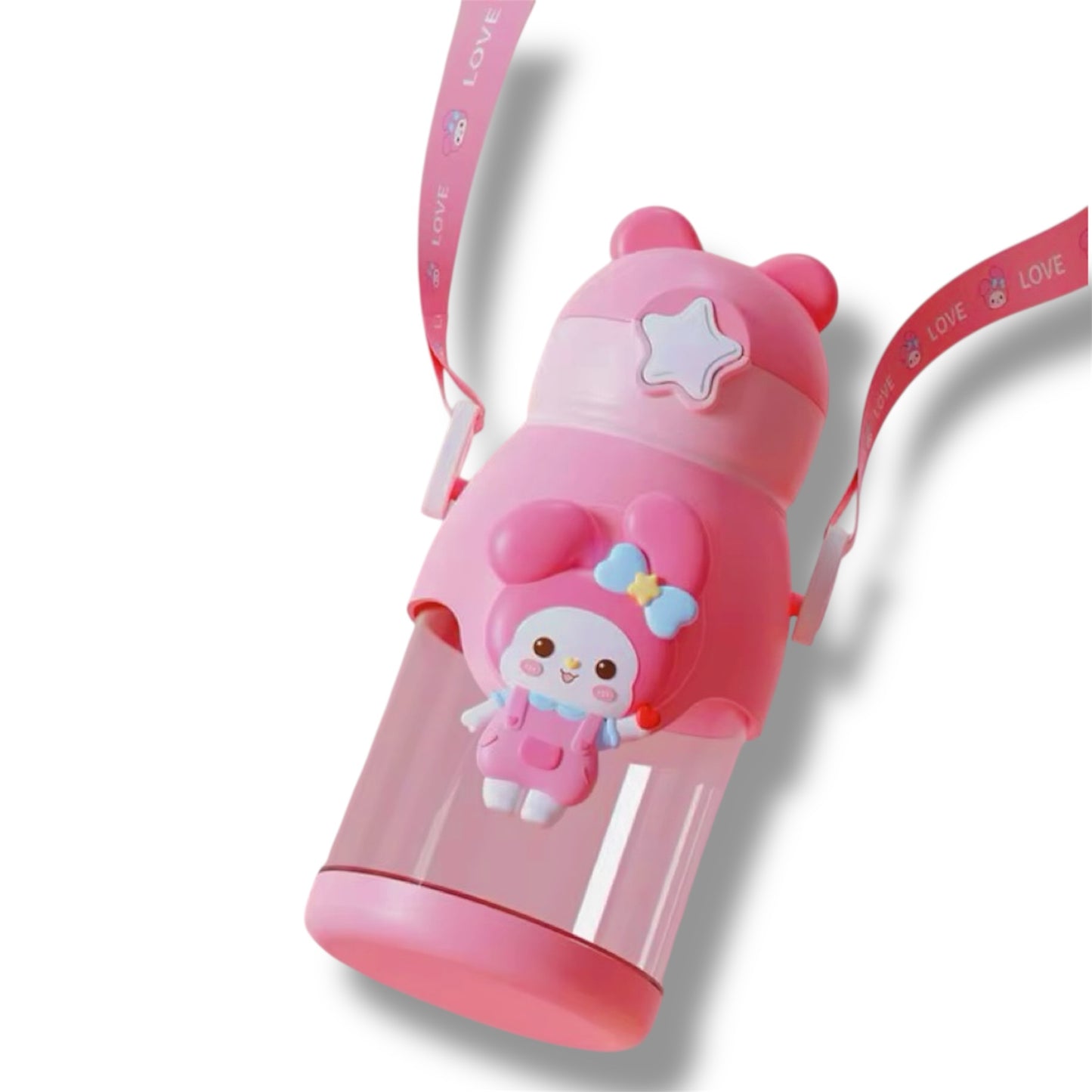 Botella plástica de la colección de Sanrio con correa de 19 CM