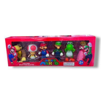 Set de 6 figuras de la colección de Súper Mario - 10 / 13 CM APROX