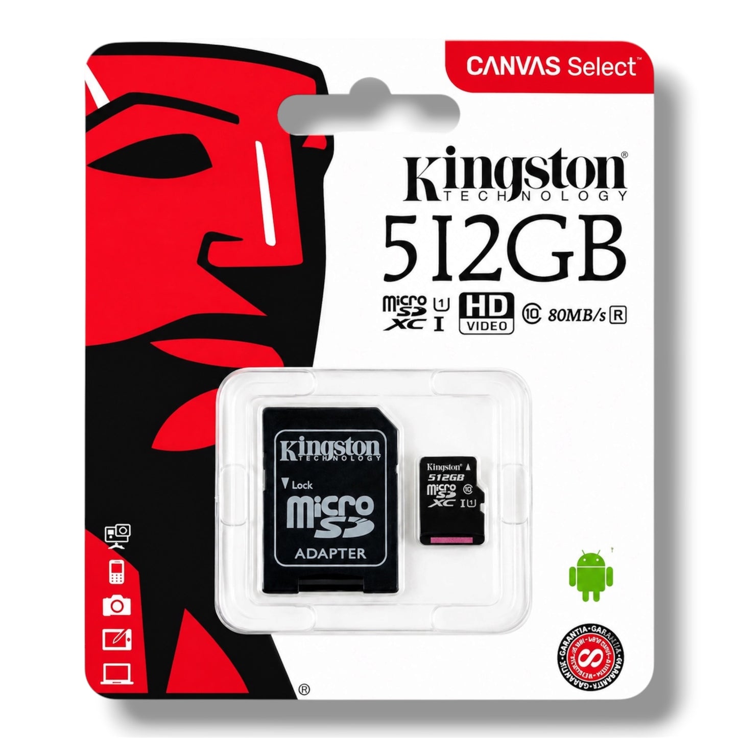 MEMORIA MICRO SD 512GB KINGSTON CLASE 10 UHS-1