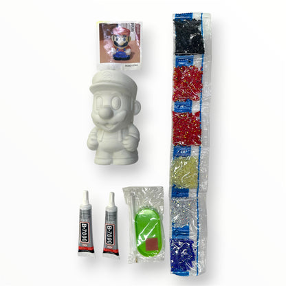 ALCANCÍA CON DISEÑO DE MARIO BROS 3D DE 13CM EDICIÓN COLECCIONISTA KIT DE DIAMANTES PERSONALIZABLE