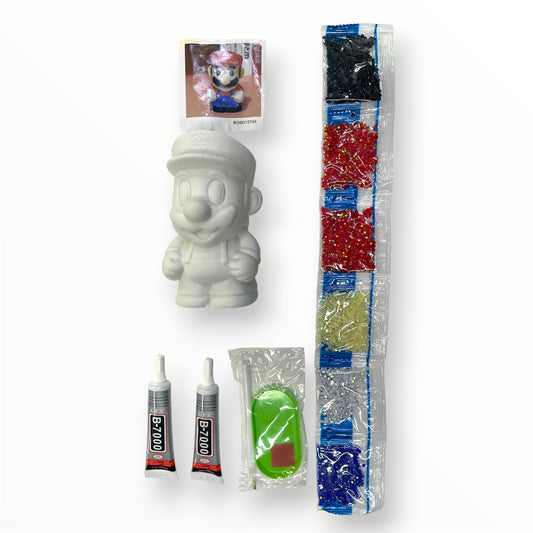 ALCANCÍA CON DISEÑO DE MARIO BROS 3D DE 13CM EDICIÓN COLECCIONISTA KIT DE DIAMANTES PERSONALIZABLE