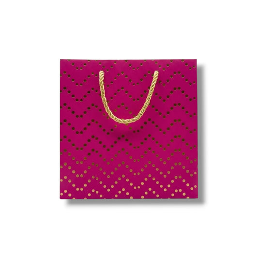 BOLSA DE REGALO CON DISEÑO DE CÍRCULOS DE 16 x7x15 CM