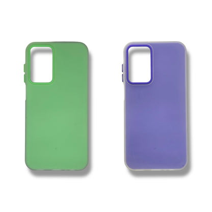 SAMSUNG A15 - ESTUCHE DE GOMA/PLASTICO COLORES AHUMADO