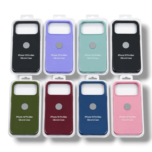 IPHONE 18 PRO MAX - ESTUCHE SILICONE  COLORES VARIOS