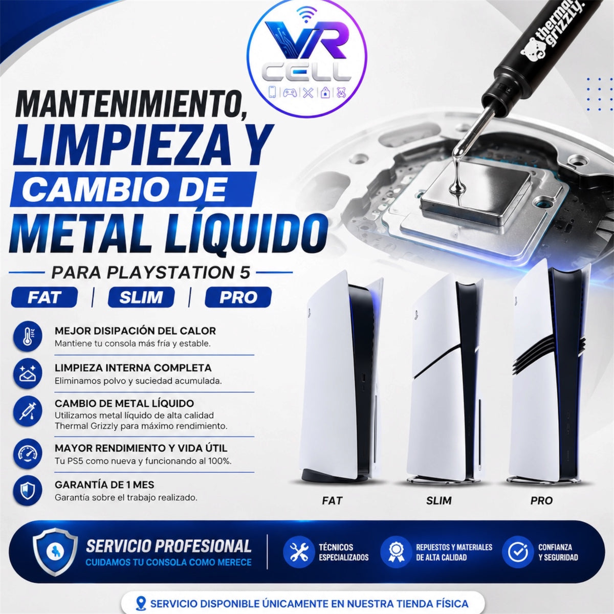 MANTENIMIENTO, LIMPIEZA Y CAMBIO DE METAL LIQUIDO PARA CONSOLA DE PLAYSTATION 5 FAT/SLIM/PRO