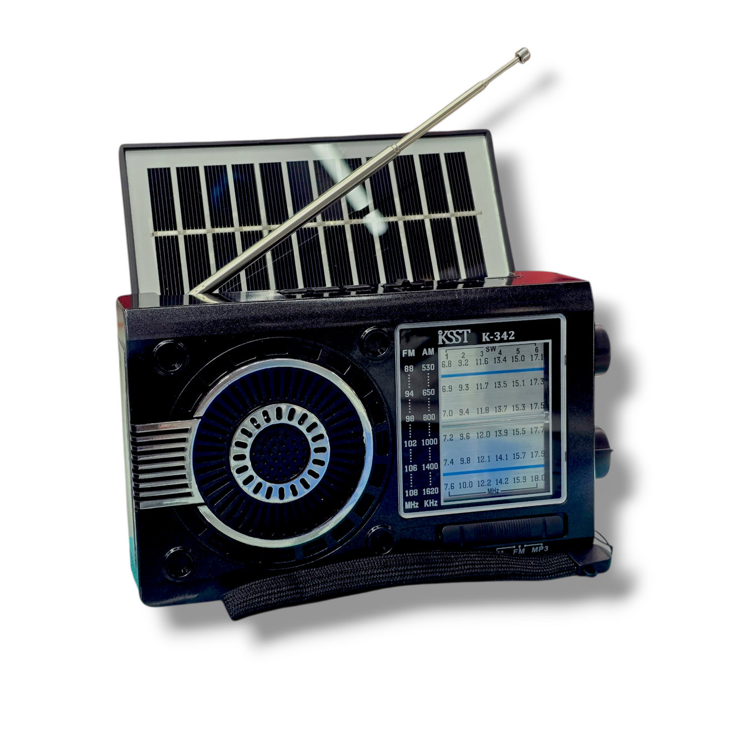 RADIO PORTÁTIL AM FM SOLAR, BLUETOOTH, LINTERNA - KSST K-342