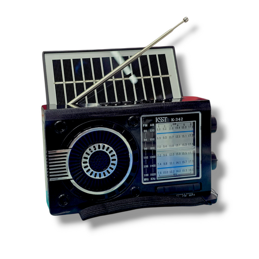 RADIO PORTÁTIL AM FM SOLAR, BLUETOOTH, LINTERNA - KSST K-342