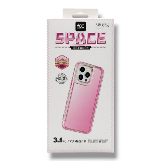 SAMSUNG A57 - ESTUCHE TRANSPARENTE 360 COLECCION SPACE - VARIOS COLORES