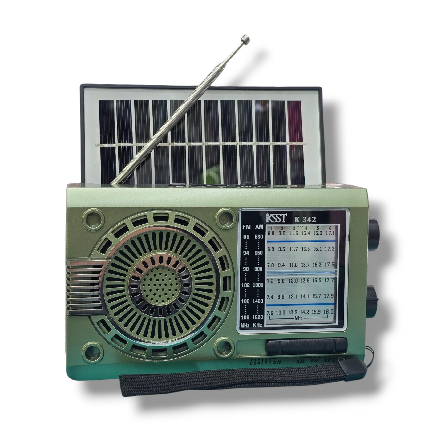 RADIO PORTÁTIL AM FM SOLAR, BLUETOOTH, LINTERNA - KSST K-342