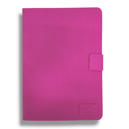Estuche de Agenda para Tablet 12" Pulgadas Universal - Rosado