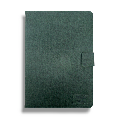 Estuche de Agenda para Tablet 12" Pulgadas Universal - Verde Oscuro
