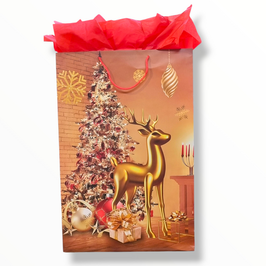 BOLSA DE REGALO CON  TEMATICA NAVIDEÑA 48×18×72CM