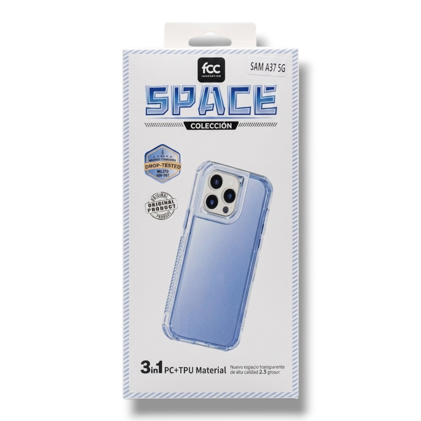 SAMSUNG A37 - ESTUCHE TRANSPARENTE 360 COLECCION SPACE - VARIOS COLORES