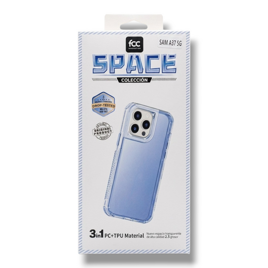 SAMSUNG A37 - ESTUCHE TRANSPARENTE 360 COLECCION SPACE - VARIOS COLORES