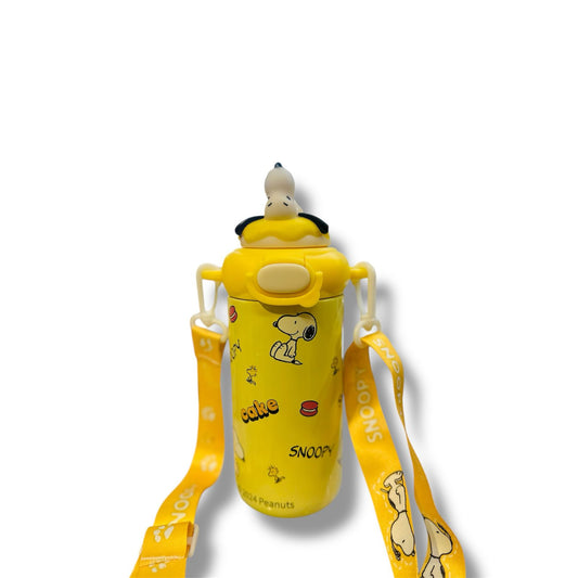 BOTELLA TÉRMICA CON DISEÑO DE SNOOPY - AMARILLO