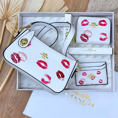 MANOS LIBRE ESTILO COACH AAA + MONEDERO + TARJETERO - DIFERENTES DISEÑOS