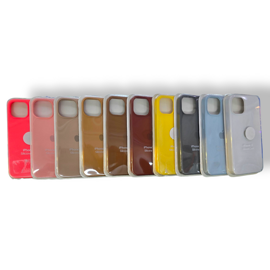 IPHONE 13 / 14 - ESTUCHE SILICONE COLORES VARIOS