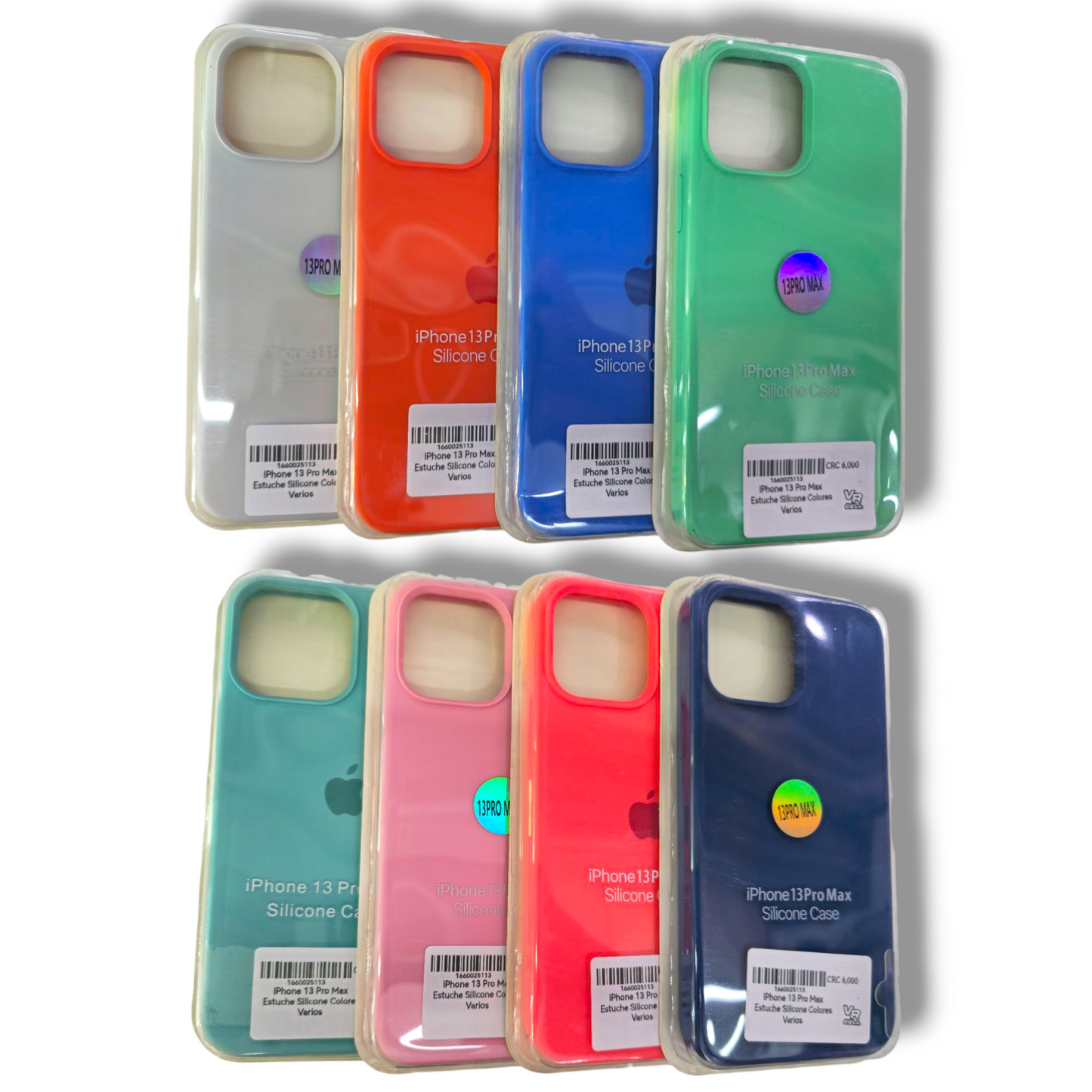 IPHONE 13 PRO MAX - ESTUCHE DE SILICONE VARIOS COLORES