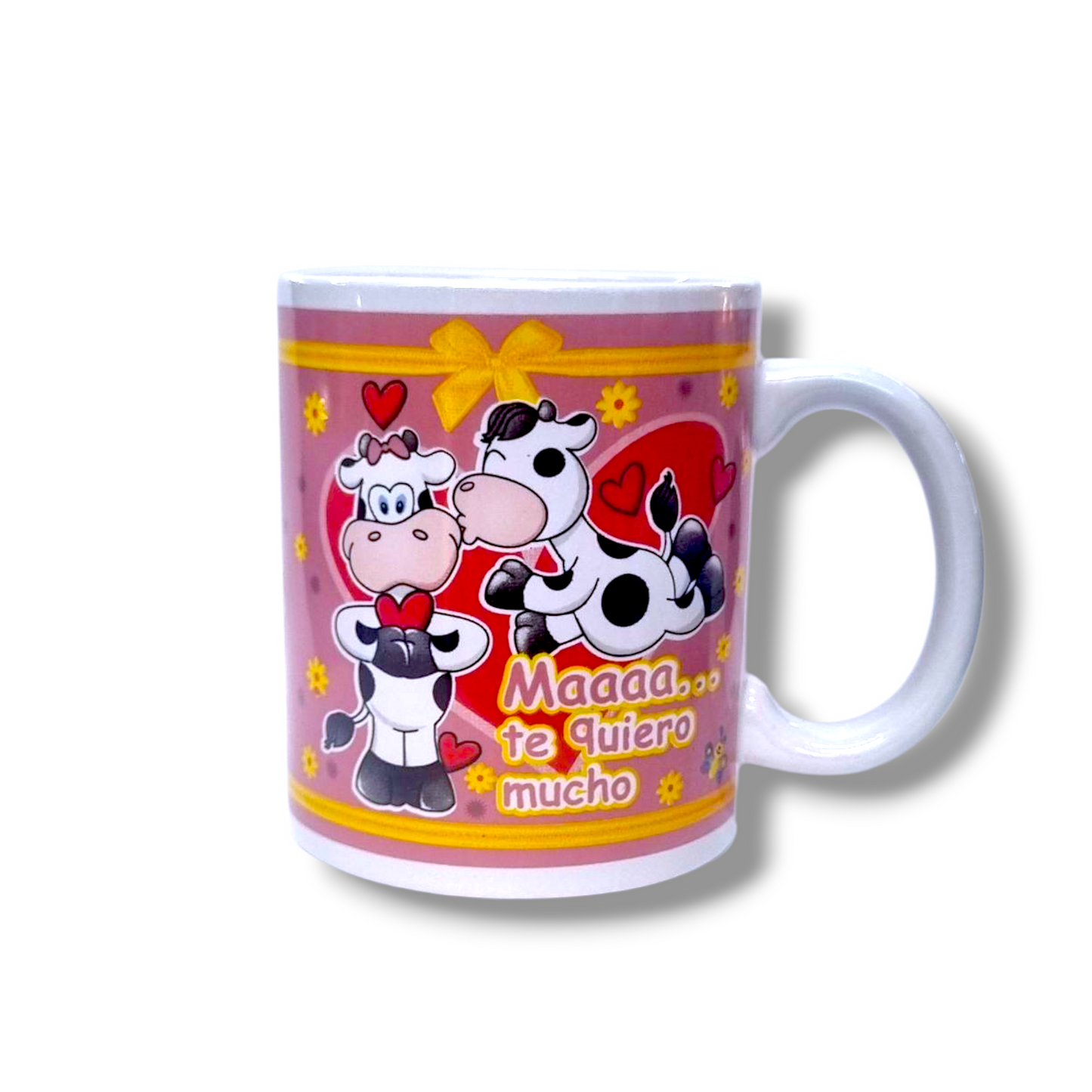 TAZA DE CERAMICA CON DISEÑO DE VACA DE 9CM