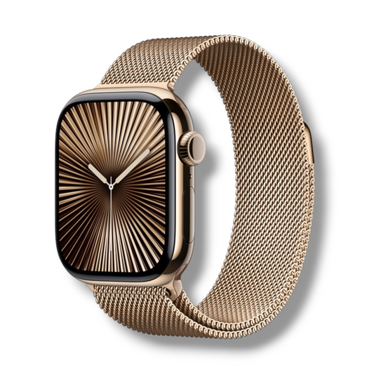 BANDA METALICA DORADO PARA APPLE WATCH 42mm / 44mm / 45mm / 46mm / 49mm