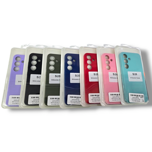 SAMSUNG S25 - ESTUCHE SILICONE COLORES VARIOS