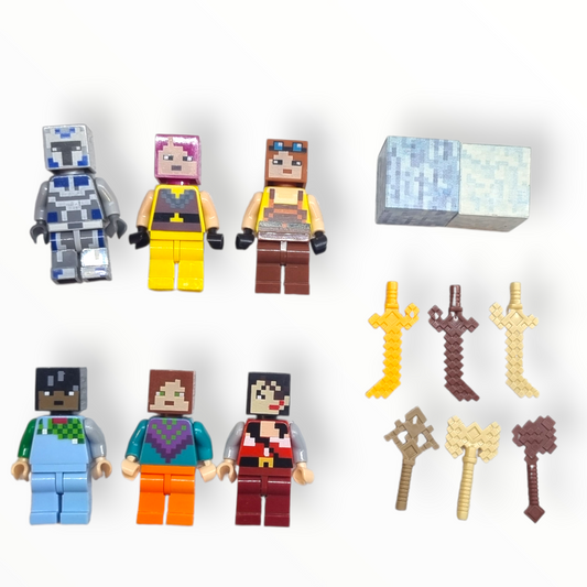SET DE MINI-FIGURA DE MINECRAFT MAGNETICOS - VARIOS DISEÑOS